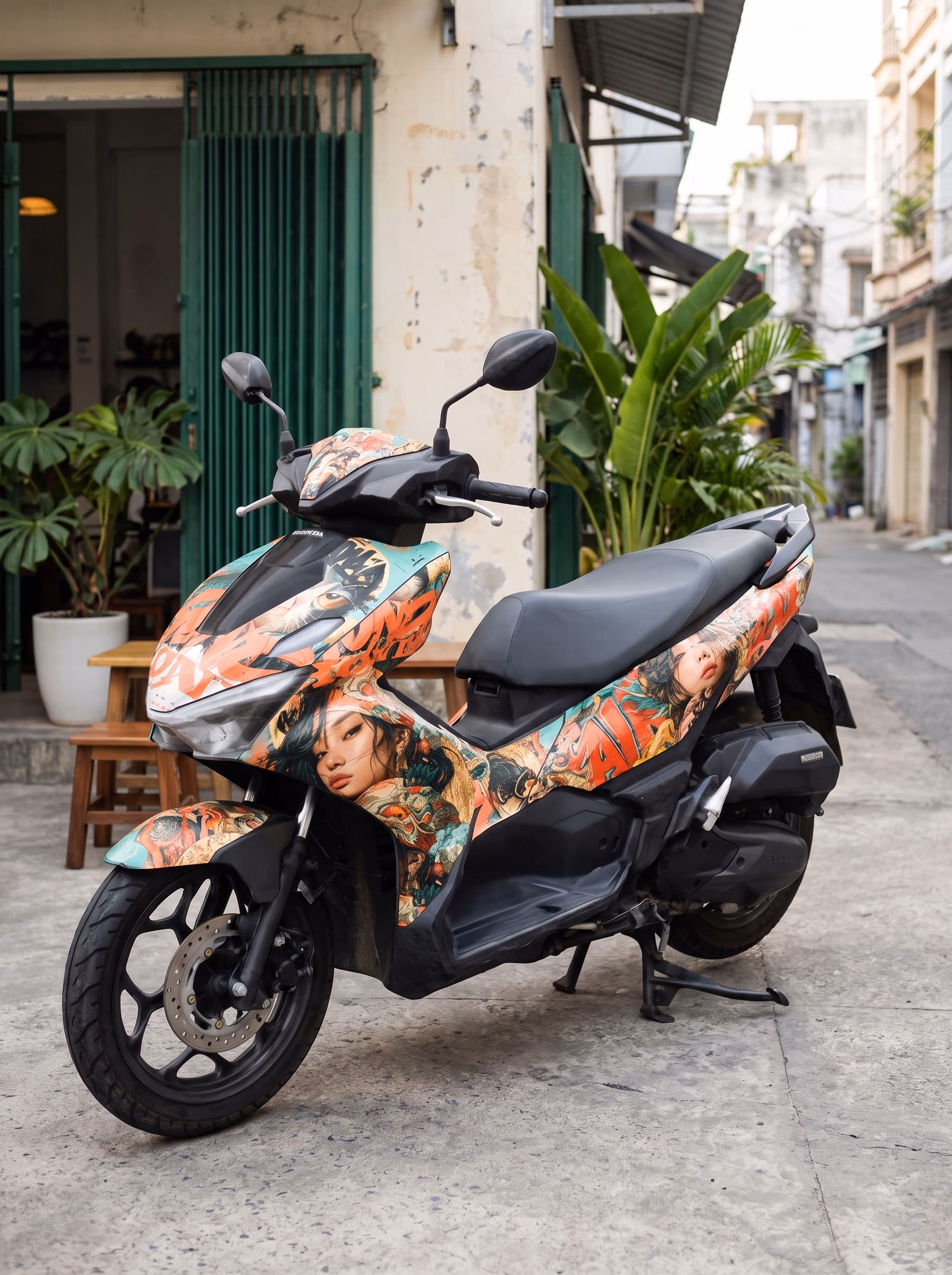 Honda Air Blade full-cover wrap CrazzyCat — 1/7