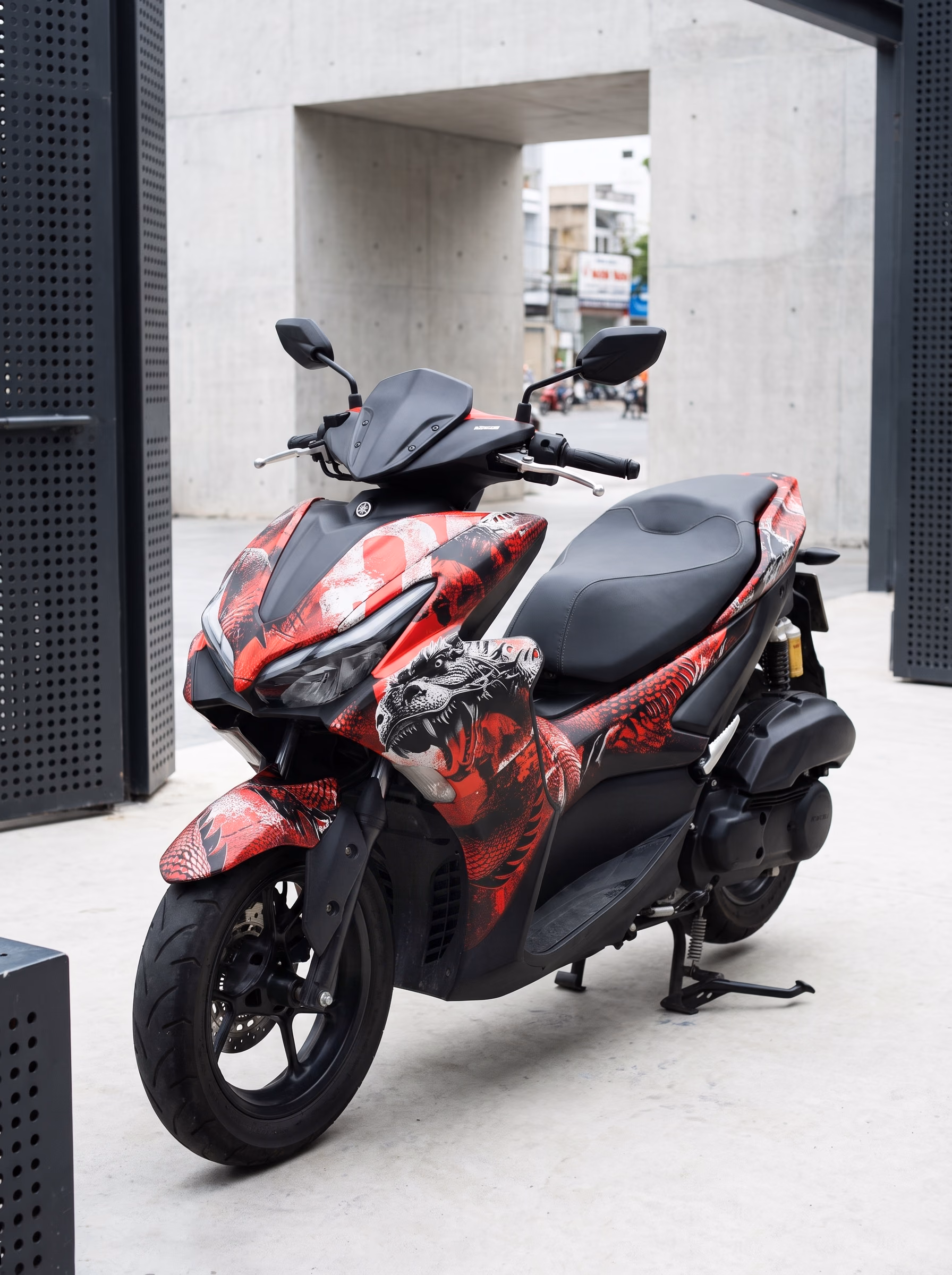 Yamaha NVX full-cover wrap RedDIN — 1/9